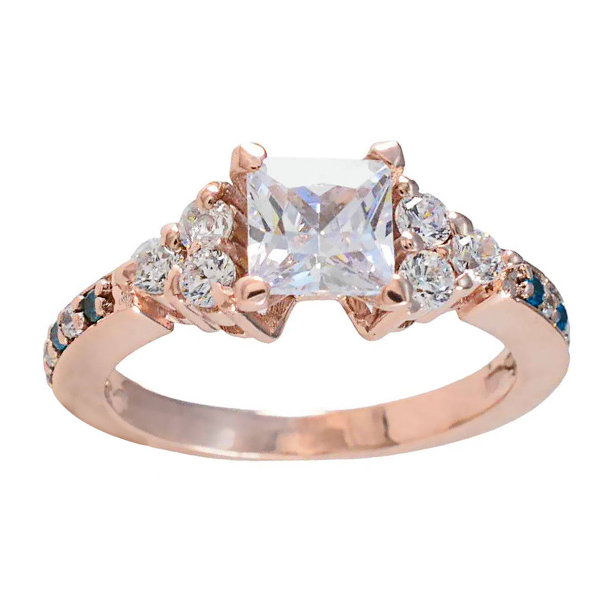 Dayana Engagement Blue Halo Ring
