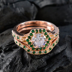 Emily Romantic Green Halo Ring