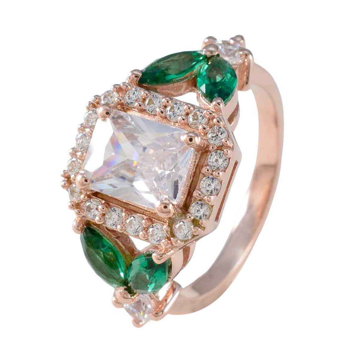 Eva valentine Green Halo Ring
