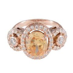 Xiu propsel Brown Halo Ring Morganite CZ Brown
