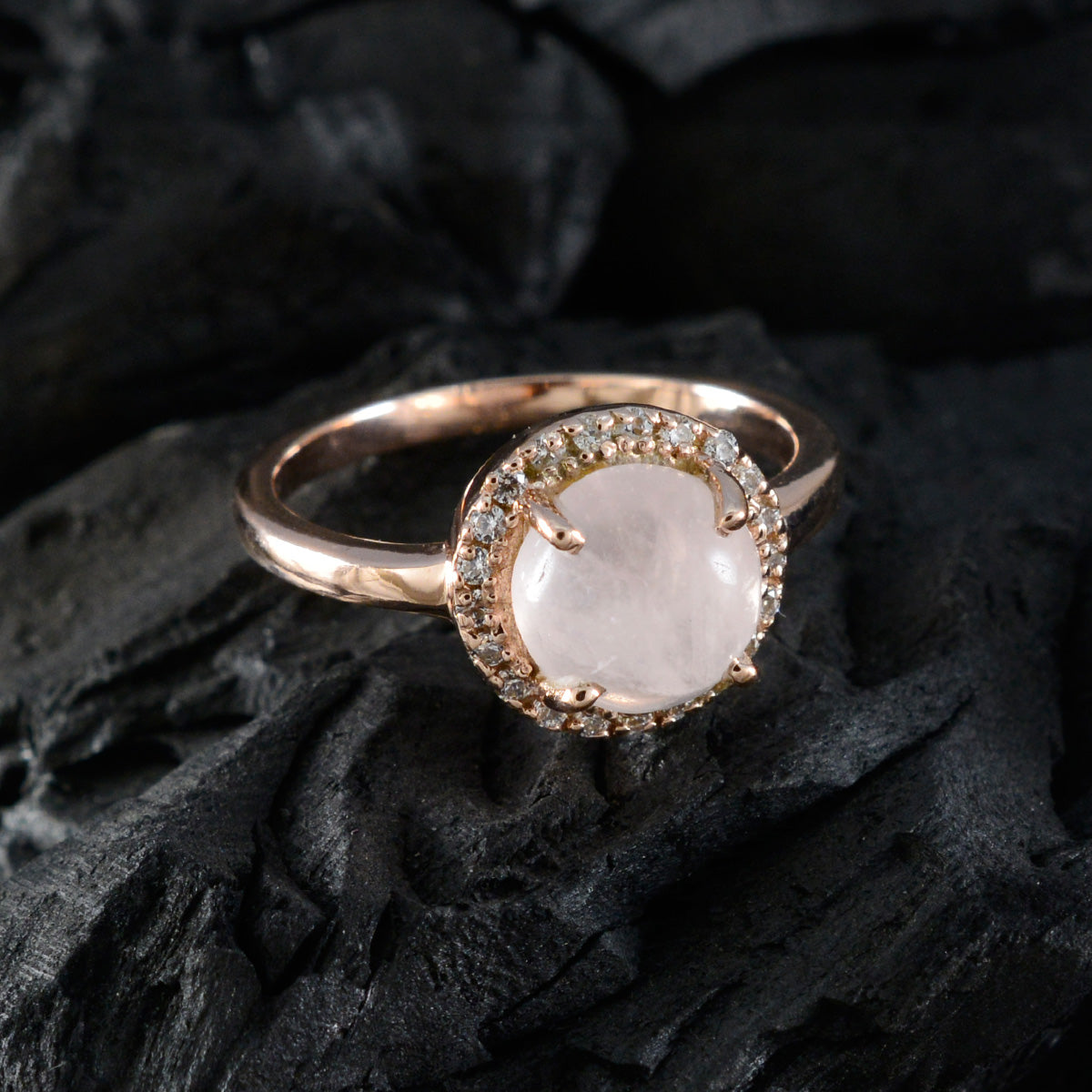 Aisha Modern Pink Halo Ring