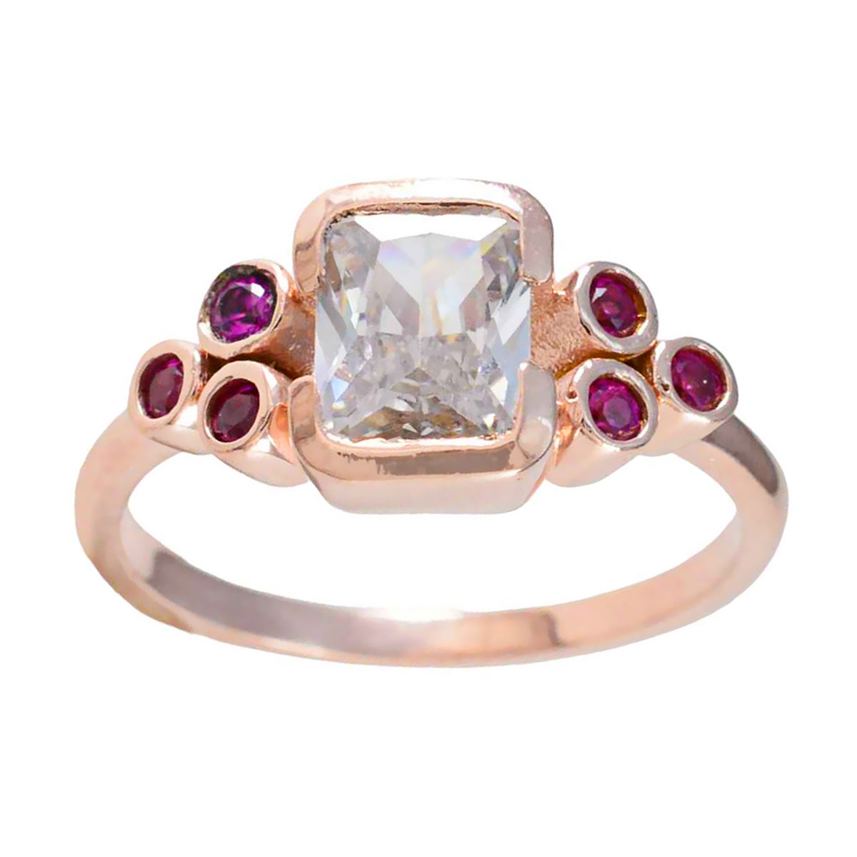 Florencia Graceful Red Hepta Ring