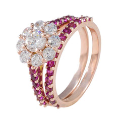 Amelia Feminine Red Halo Ring