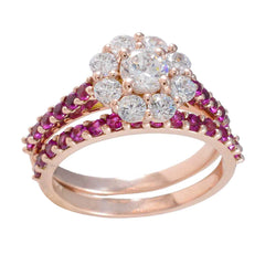 Amelia Feminine Red Halo Ring