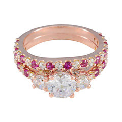Carla propsel Red Halo Ring Ruby CZ Red