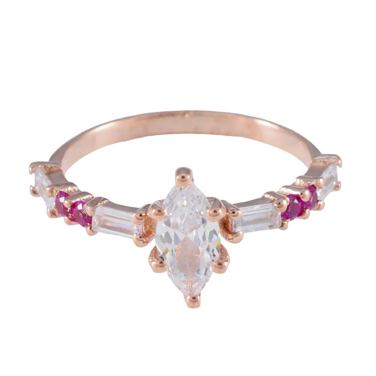 Sophia Modern Red multiple Ring Ruby CZ Red