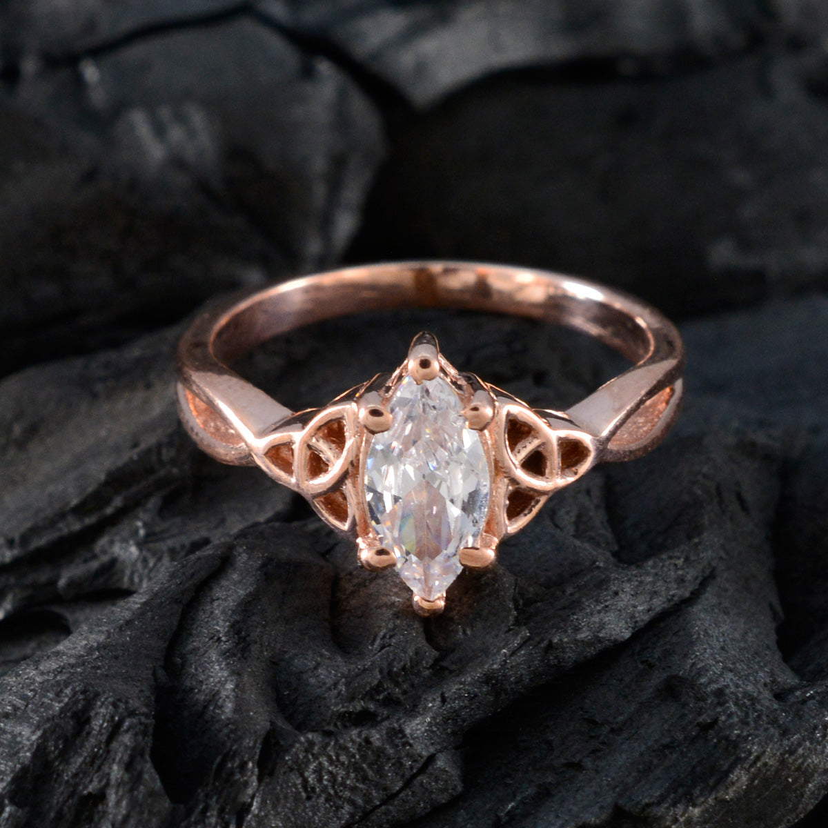 Claire Claddagh White Solitaire Ring