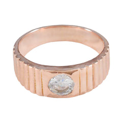 Agustina Romantic White Solitaire Ring White CZ White