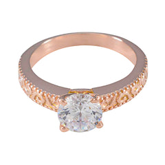 Emily Graceful White Solitaire Ring White CZ White