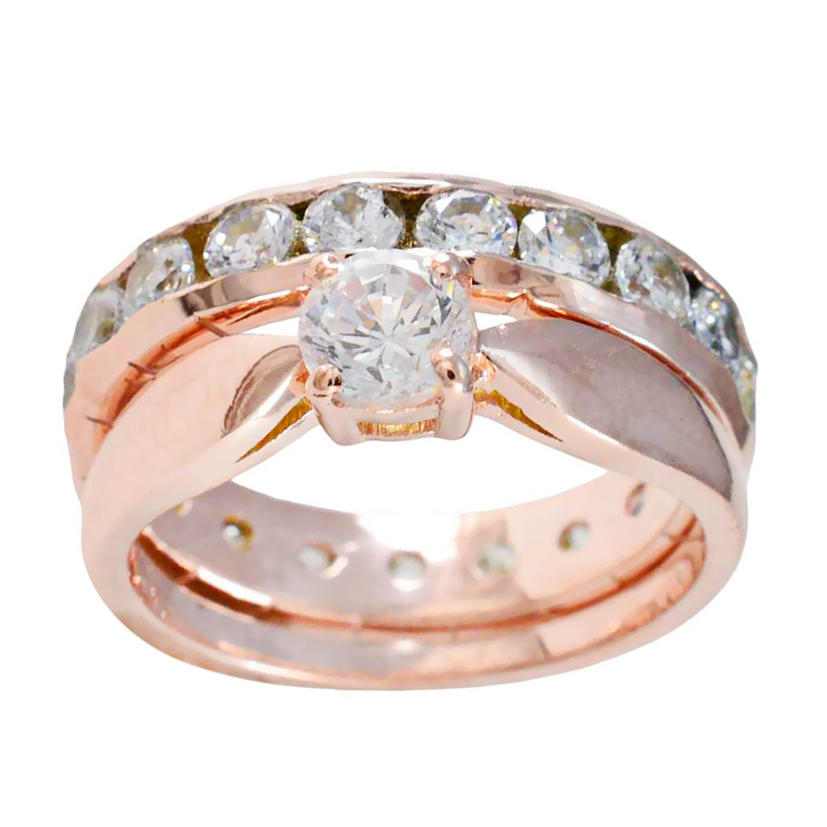 Gabriela Engagement White multiple Ring
