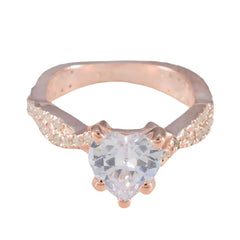 Victoria Heart White Halo Ring White CZ White