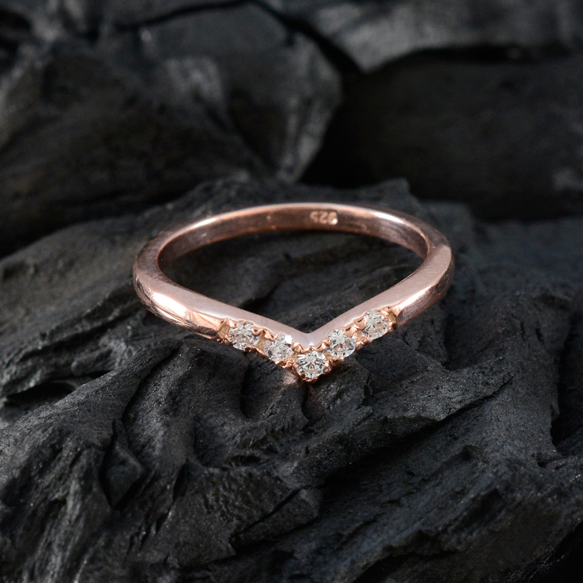 Haruka Sophisticated White Penta Ring