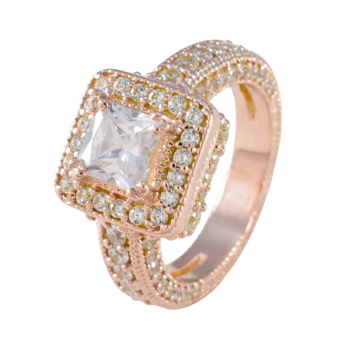 Genesis wedding White Halo Ring
