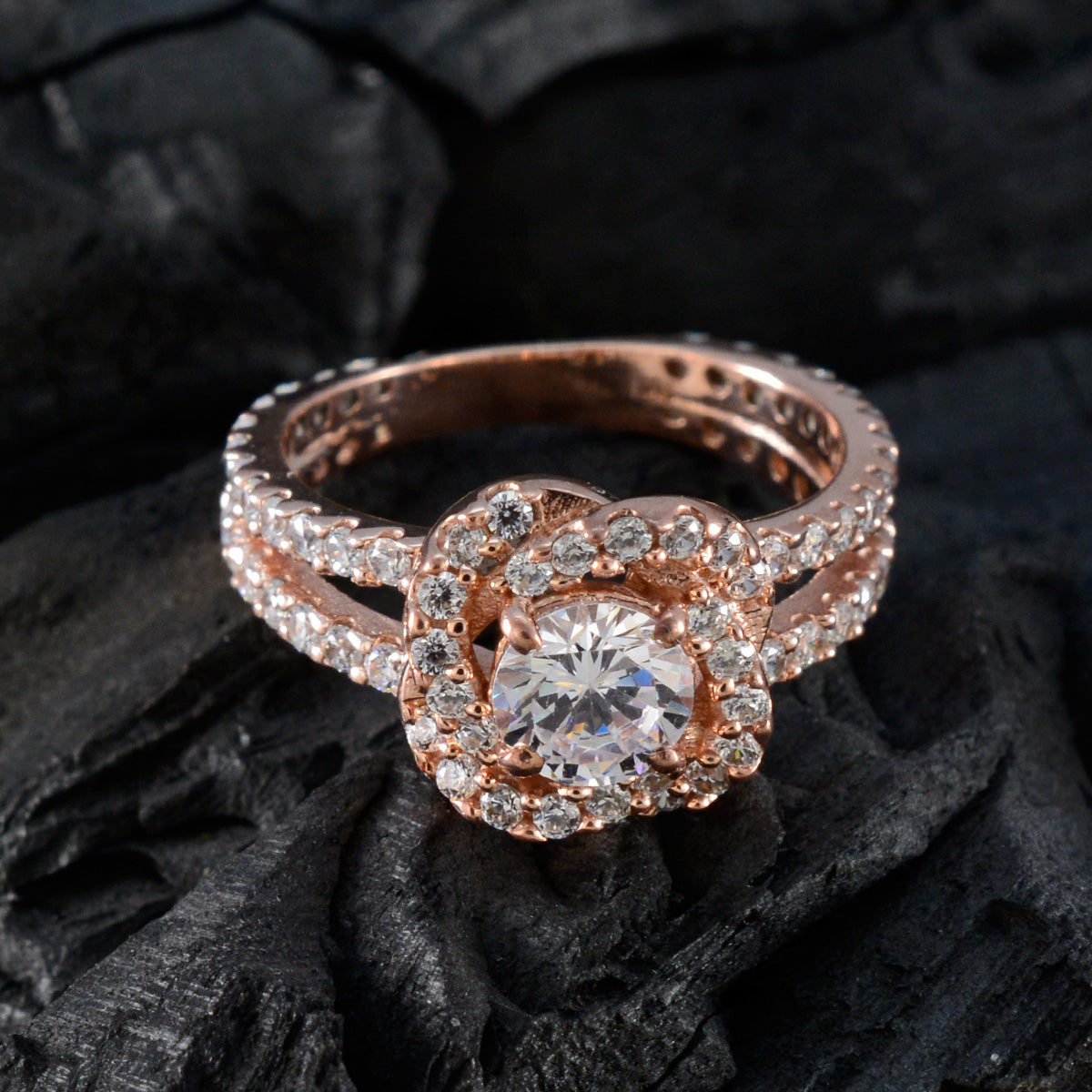 Luisa Engagement White Halo Ring