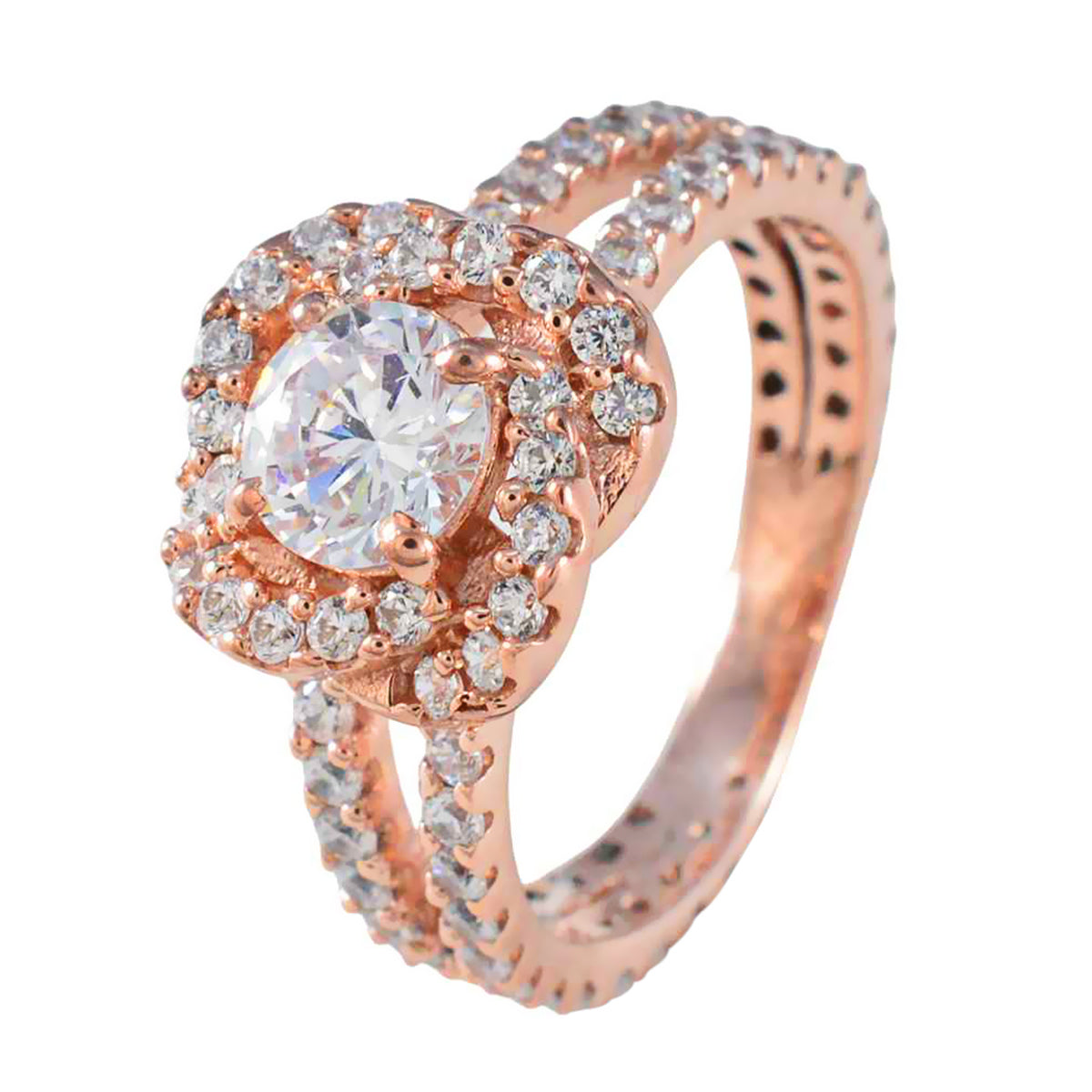 Luisa Engagement White Halo Ring