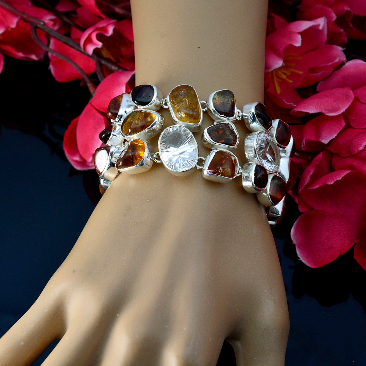 Natalie hollywood Chunky Brown Links Bracelet