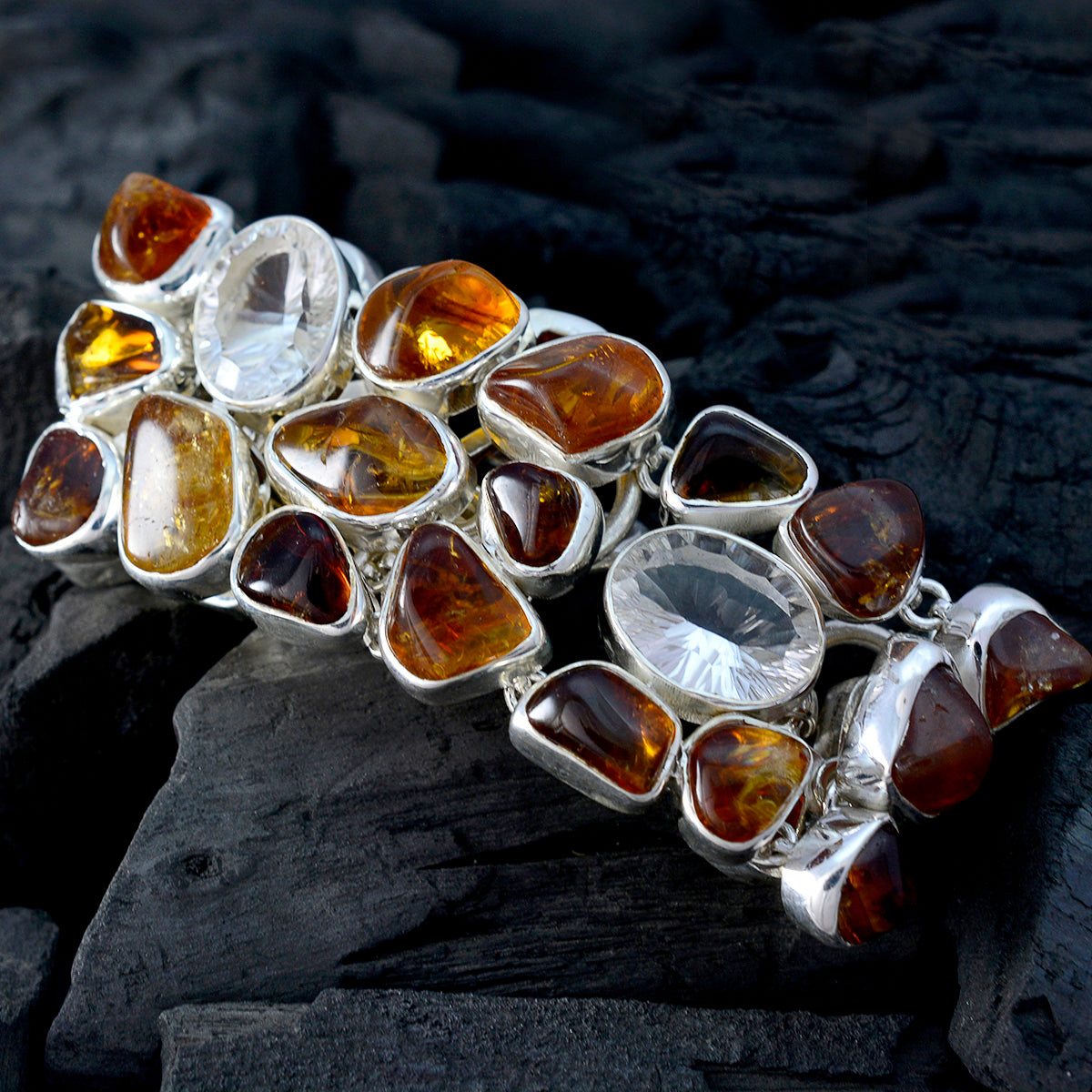Natalie hollywood Chunky Brown Links Bracelet