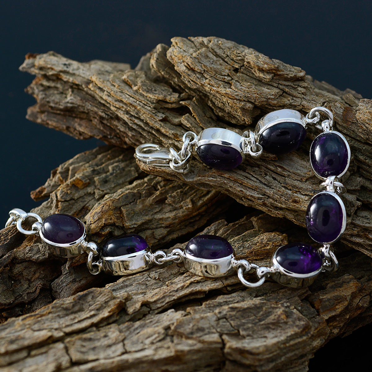 Anna Glamour Tiny Purple Links Bracelet