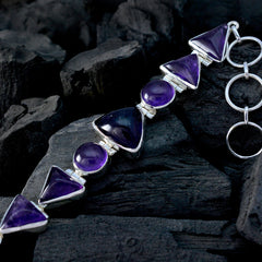 Mia Bridal Mid-weight Purple Links Bracelet