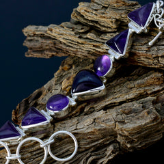 Mia Bridal Mid-weight Purple Links Bracelet
