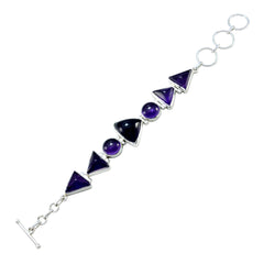 Mia Bridal Mid-weight Purple Links Bracelet Amethyst Purple