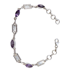 Scarlett Glam Whisper-thin Purple Links Bracelet