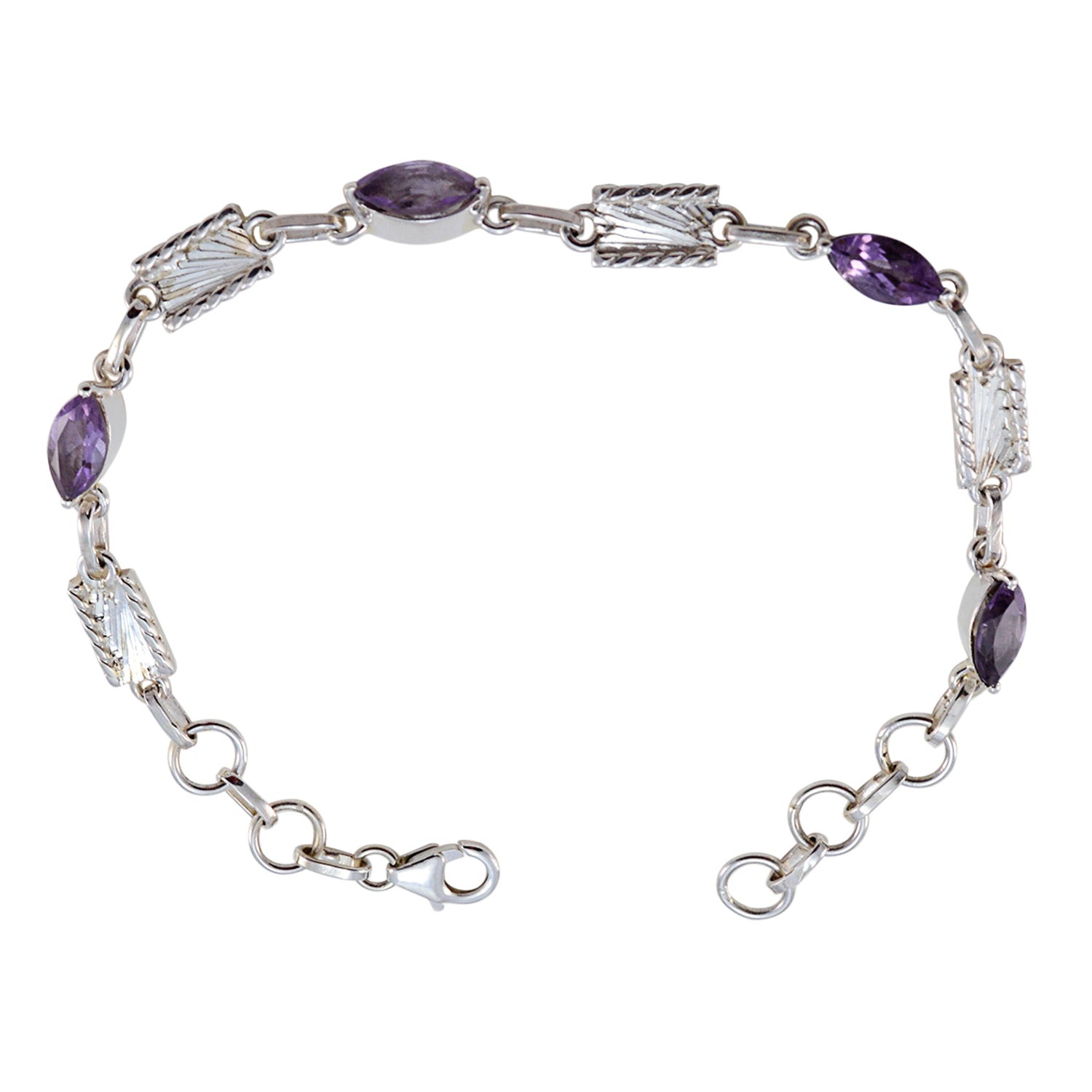 Scarlett Glam Whisper-thin Purple Links Bracelet