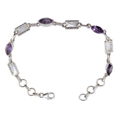 Scarlett Glam Whisper-thin Purple Links Bracelet