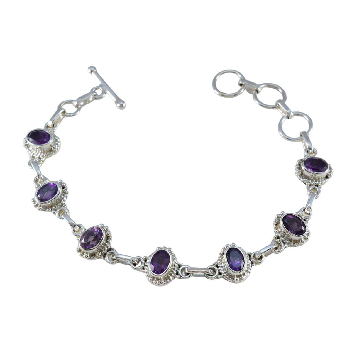 Teresa Baby Shower Classic Purple Links Bracelet Amethyst Purple
