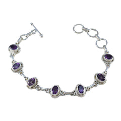Teresa Baby Shower Classic Purple Links Bracelet Amethyst Purple