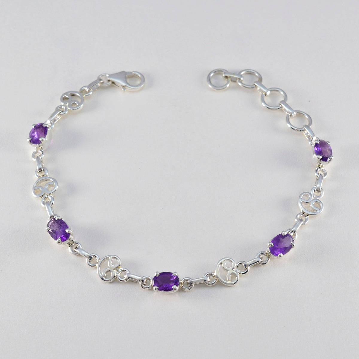 Zoey Graduation Slim Purple Links Bracelet
