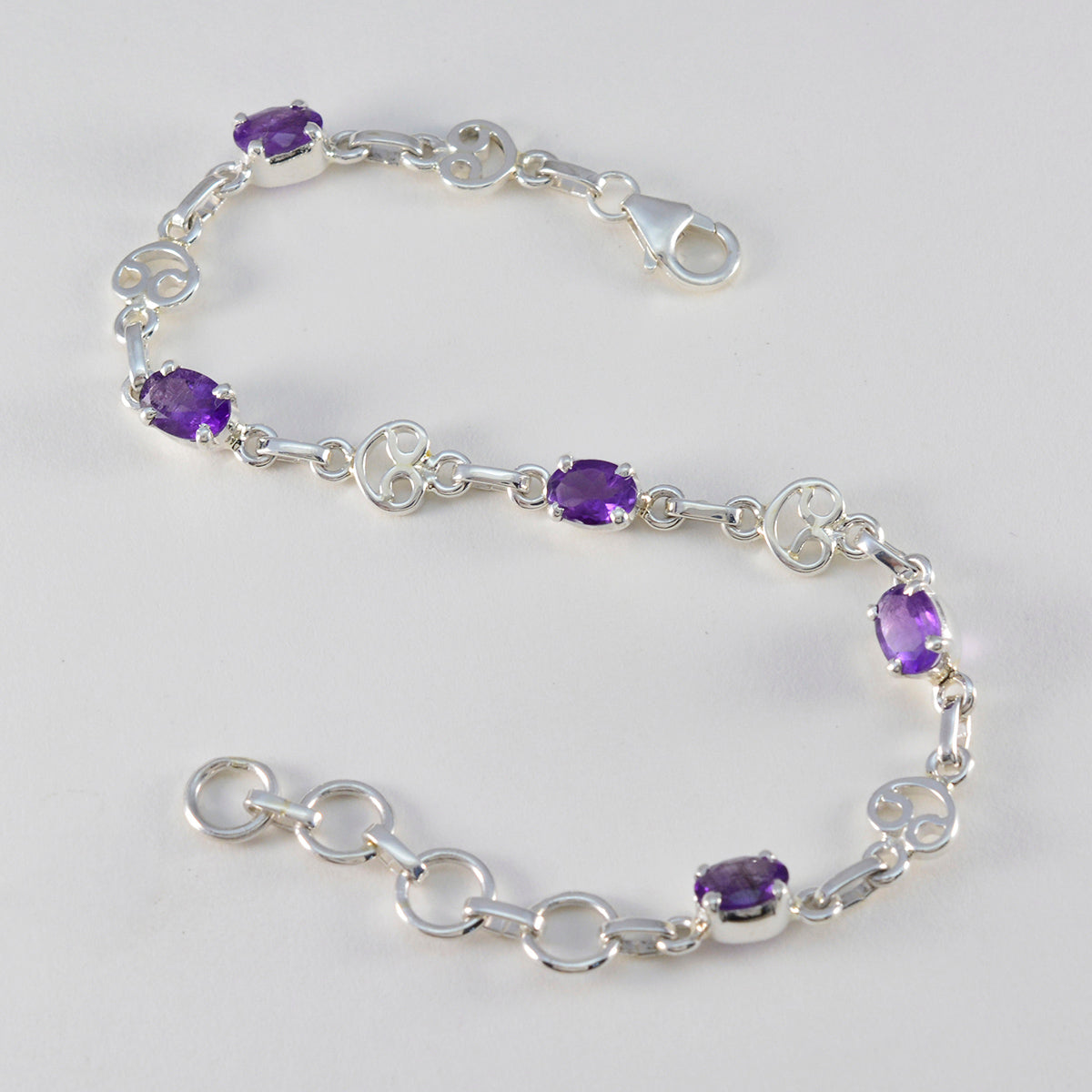 Zoey Graduation Slim Purple Links Bracelet