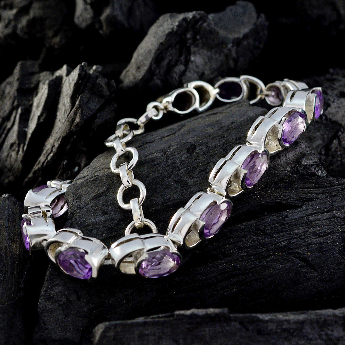 Audrey bollywood Tiny Purple Links Bracelet