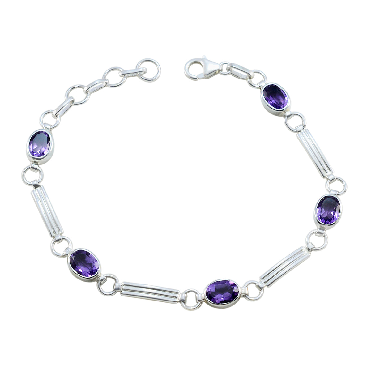 Aria Office Featherlight Purple Links Bracelet Amethyst Purple