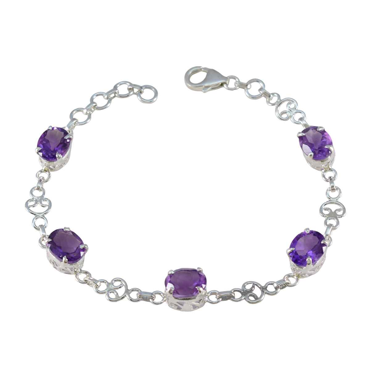 Aurora Gift Featherlight Purple Links Bracelet Amethyst Purple
