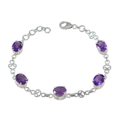 Aurora Gift Featherlight Purple Links Bracelet Amethyst Purple