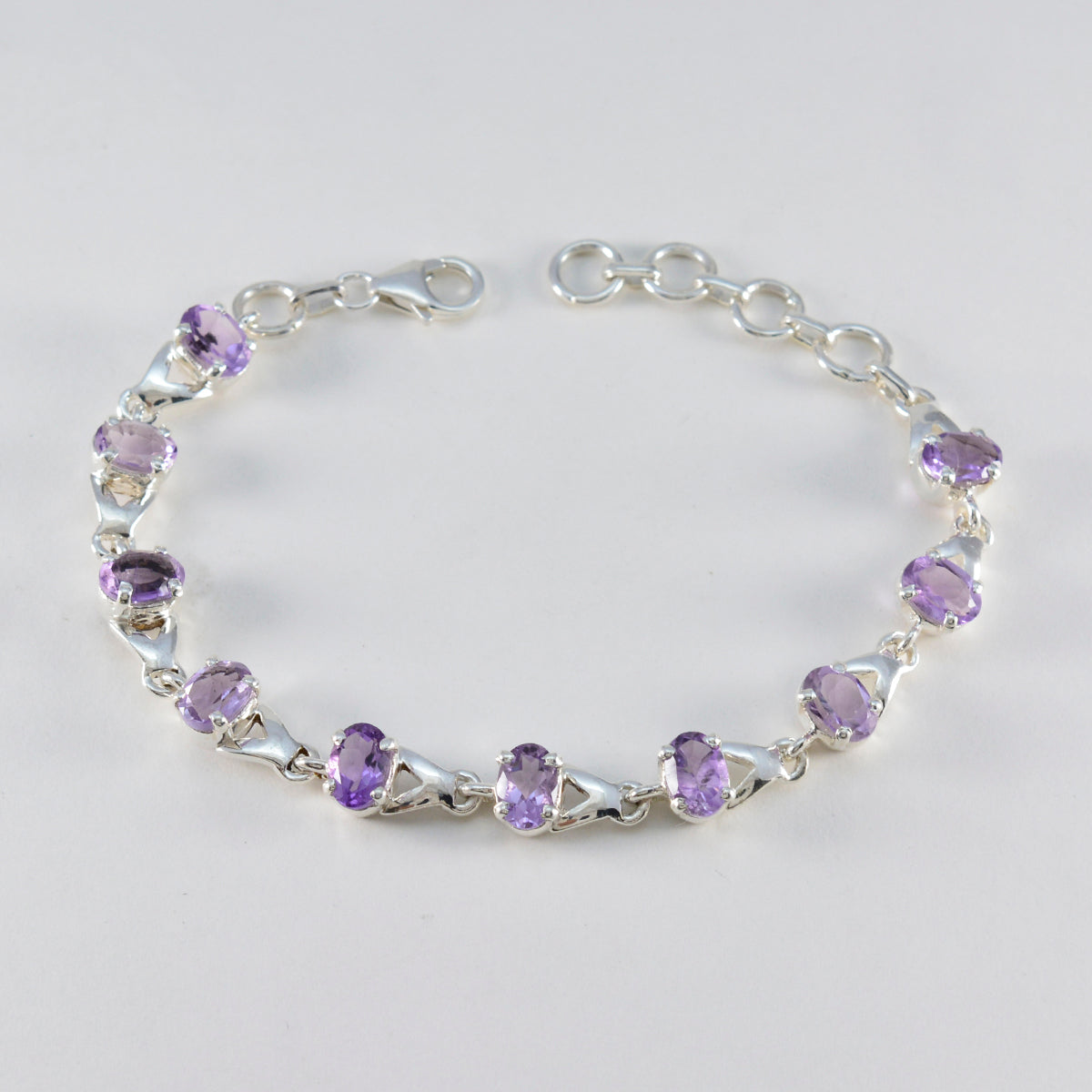 Ava Gift for Wife Slim Purple Links Bracelet