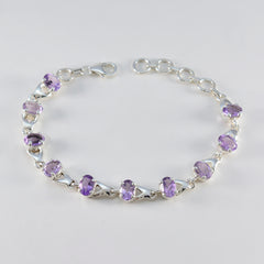 Ava Gift for Wife Slim Purple Links Bracelet