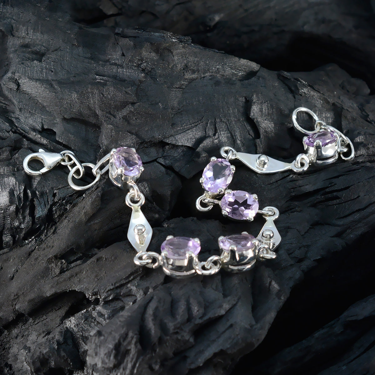 Violet Showstopper Slim Purple Links Bracelet