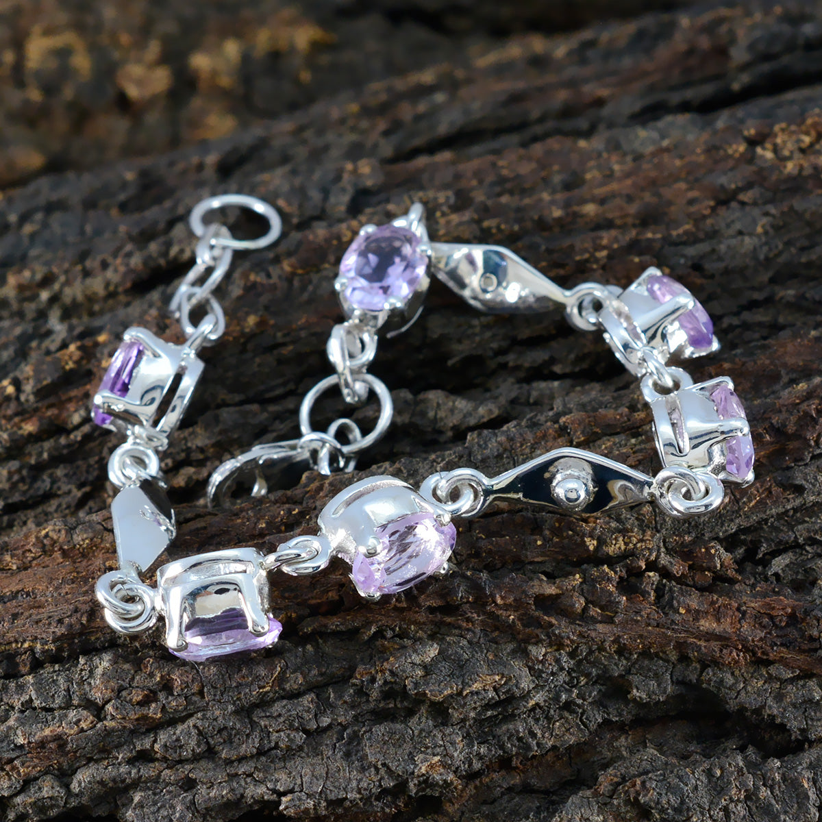 Violet Showstopper Slim Purple Links Bracelet
