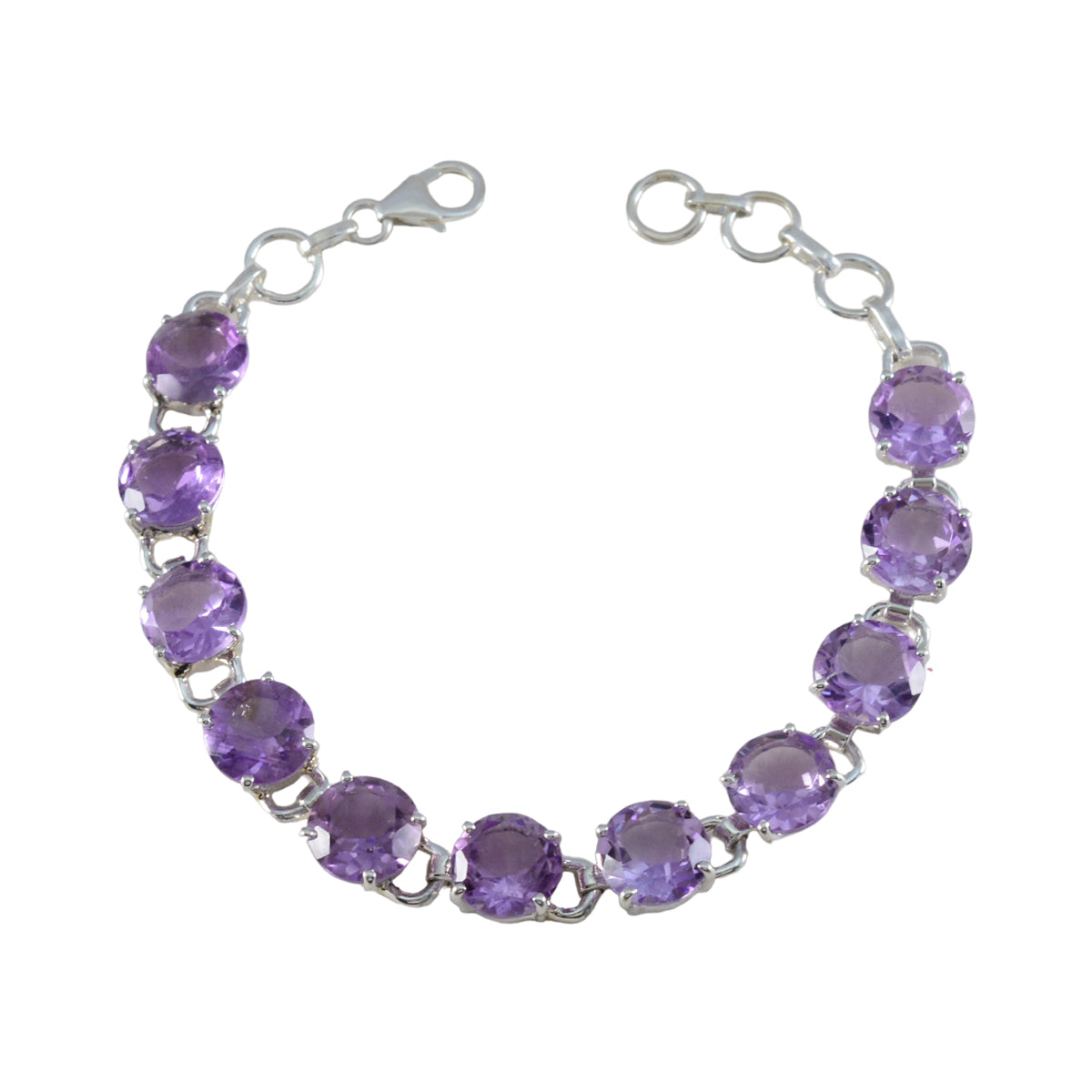 Yasmin Luxury Tiny Purple Links Bracelet Amethyst Purple
