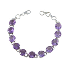 Yasmin Luxury Tiny Purple Links Bracelet Amethyst Purple