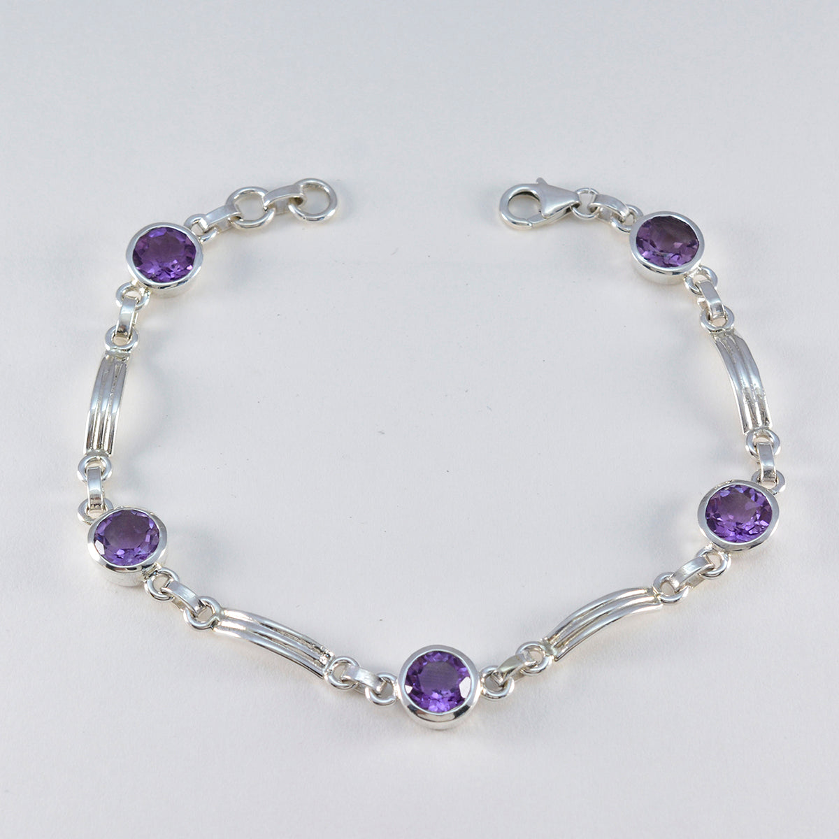 Yasmine One-of-a-Kind Featherlight Purple Links Bracelet