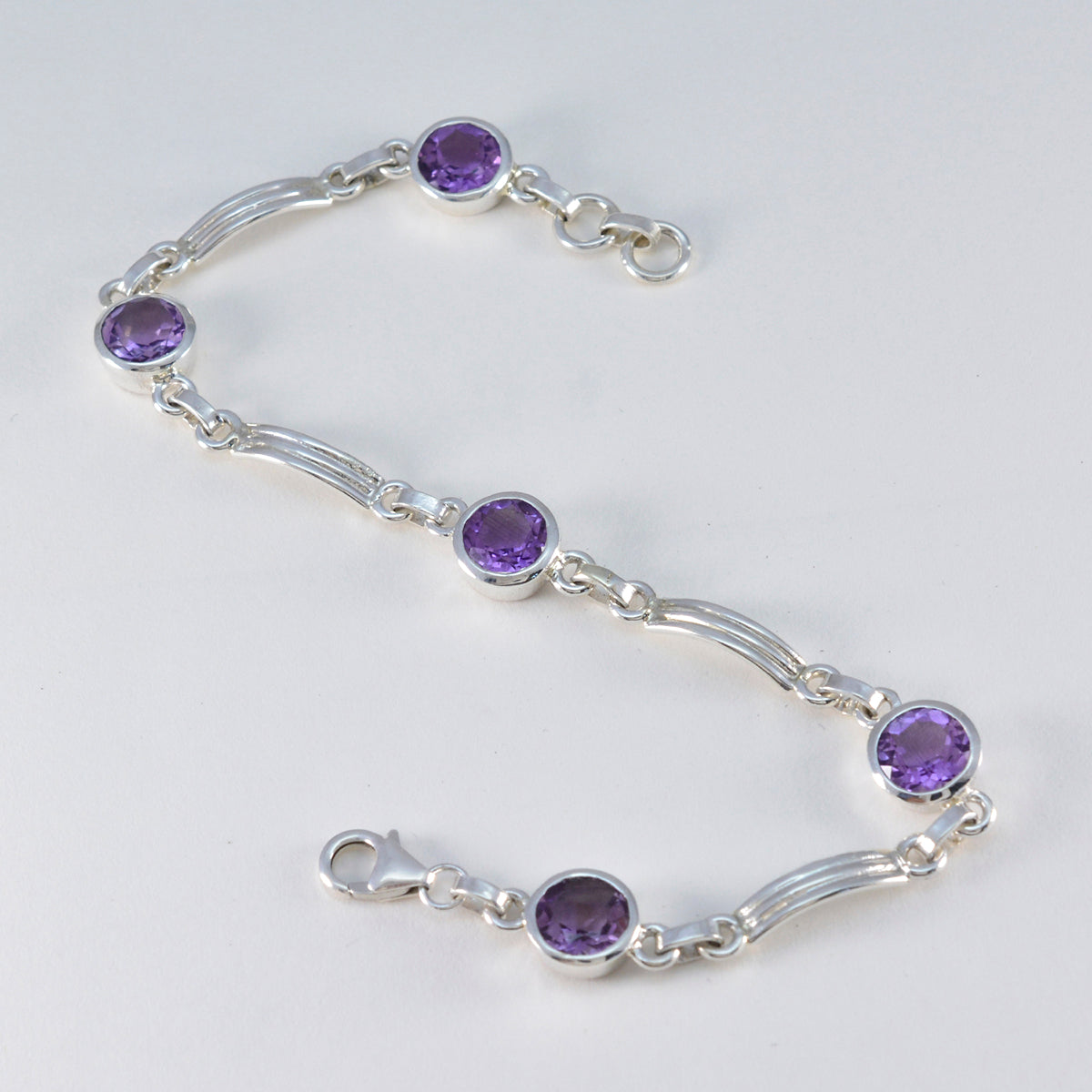 Yasmine One-of-a-Kind Featherlight Purple Links Bracelet