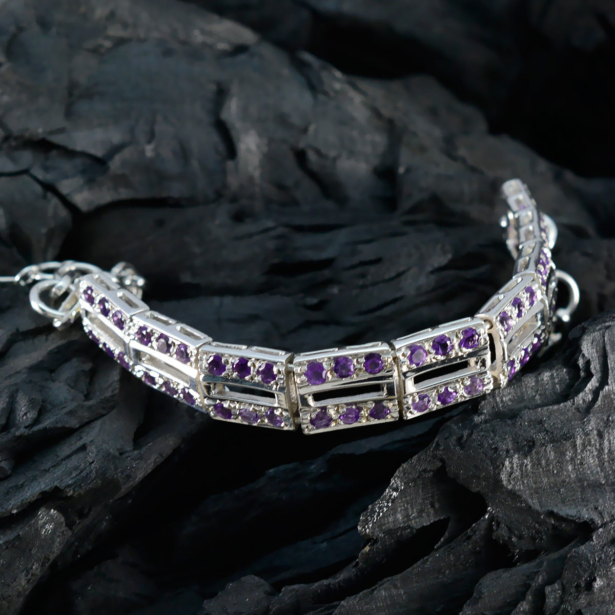 Zoe Couture Minimal Purple Tennis Bracelet