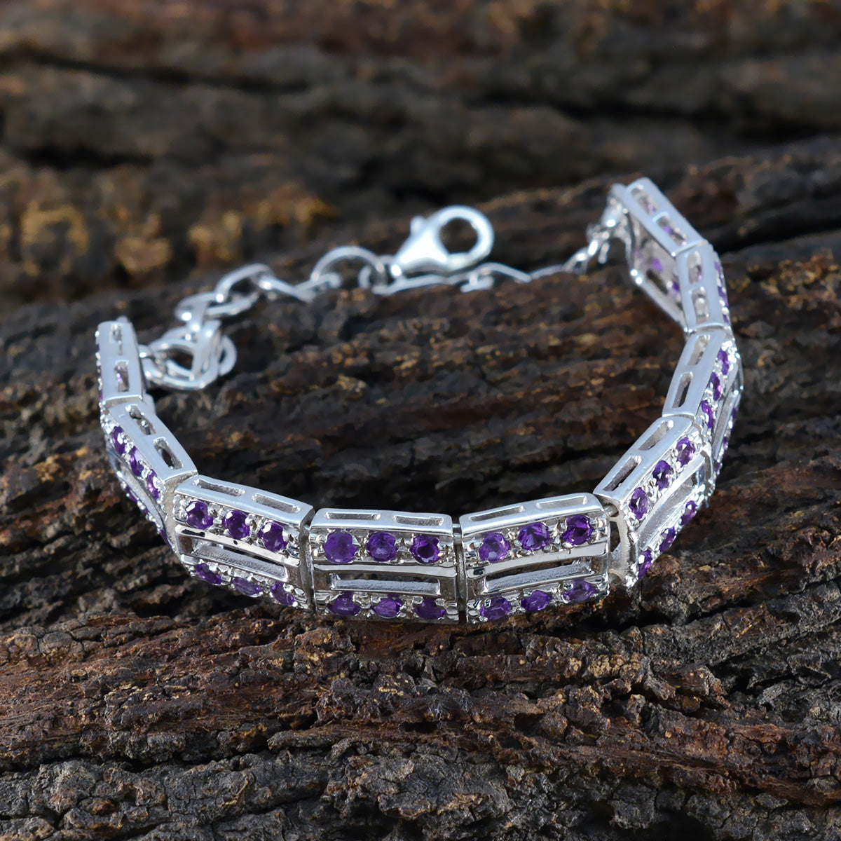 Zoe Couture Minimal Purple Tennis Bracelet
