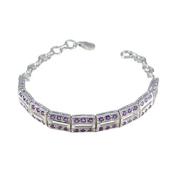Zoe Couture Minimal Purple Tennis Bracelet Amethyst Purple