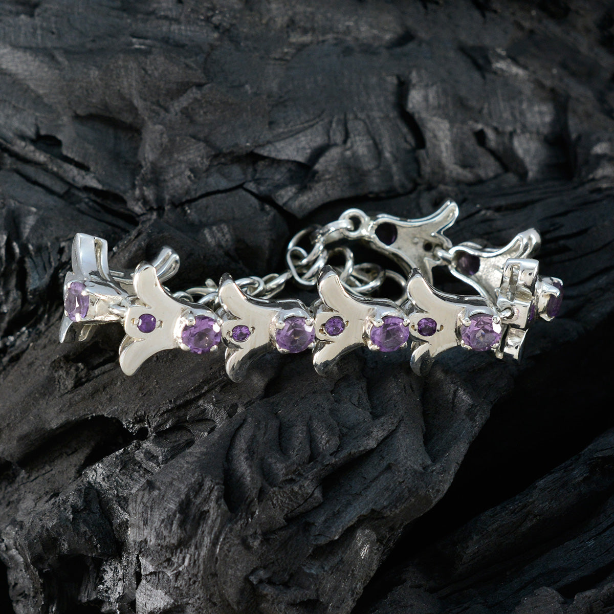 Zoey Honor Eye-catching Purple Tennis Bracelet