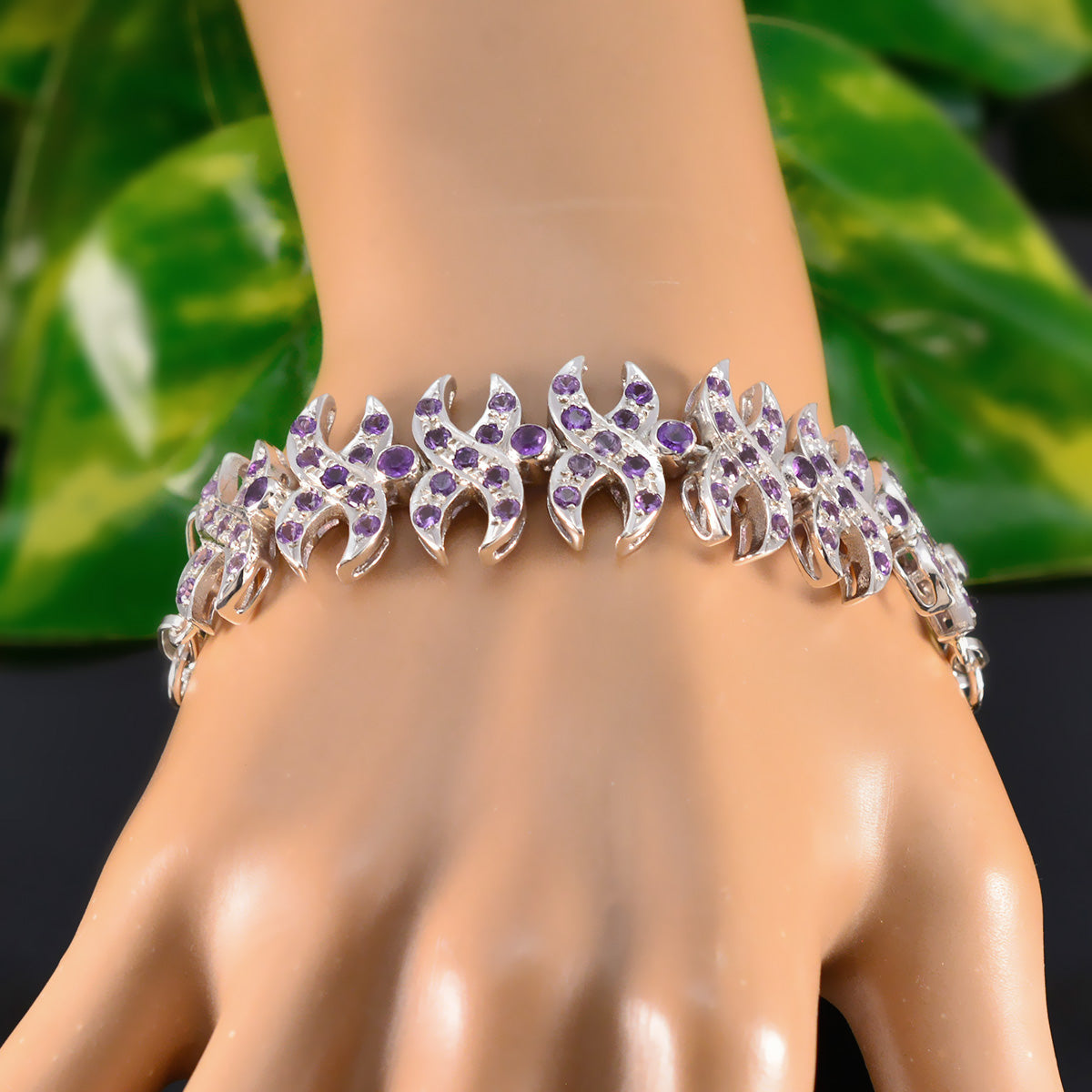 Aaliyah Sparkle Classic Purple Tennis Bracelet