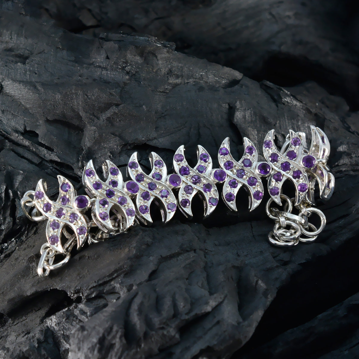 Aaliyah Sparkle Classic Purple Tennis Bracelet